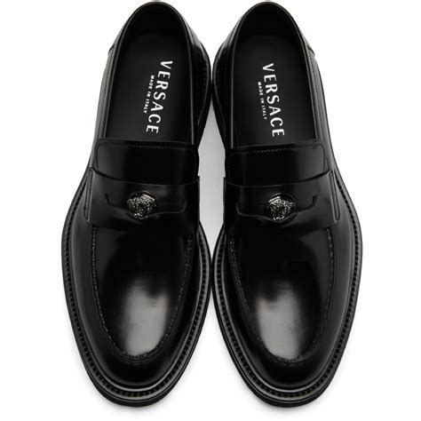 versace penny loafers|medusa apron toe loafer men.